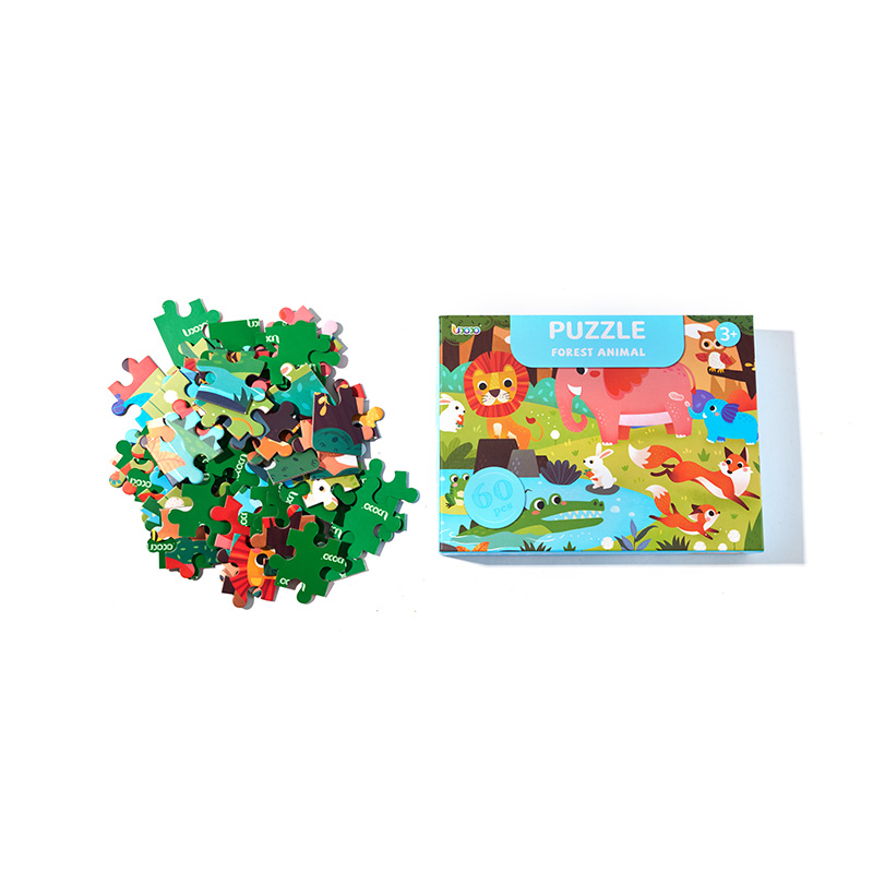 Coffret de jeu éducatif de puzzle animaux pour enfants