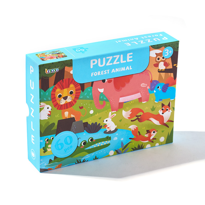 Coffret de jeu éducatif de puzzle animaux pour enfants