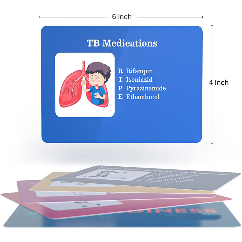 Cartes Flash mnémoniques en soins infirmiers – Cartes d'apprentissage des études médicales pour les étudiants