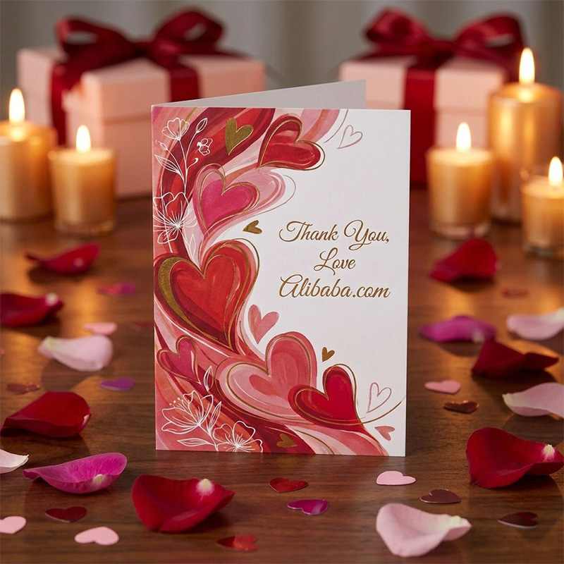 Cartes de voeux de remerciement coeur