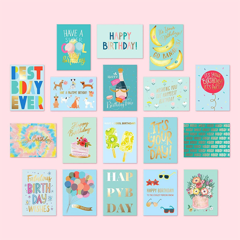 Ensemble de cartes de vœux assorties de qualité supérieure
