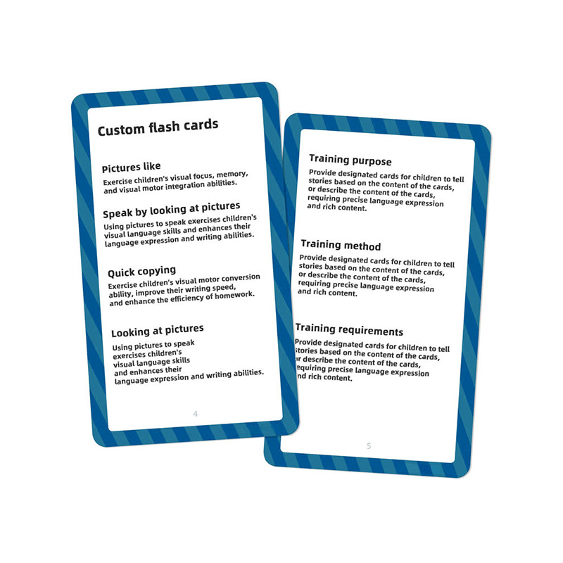 Cartes Flash imprimées personnalisées – Cartes d'apprentissage éducatives personnalisées
