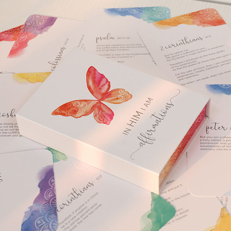 Cartes d’écriture de la foi des papillons