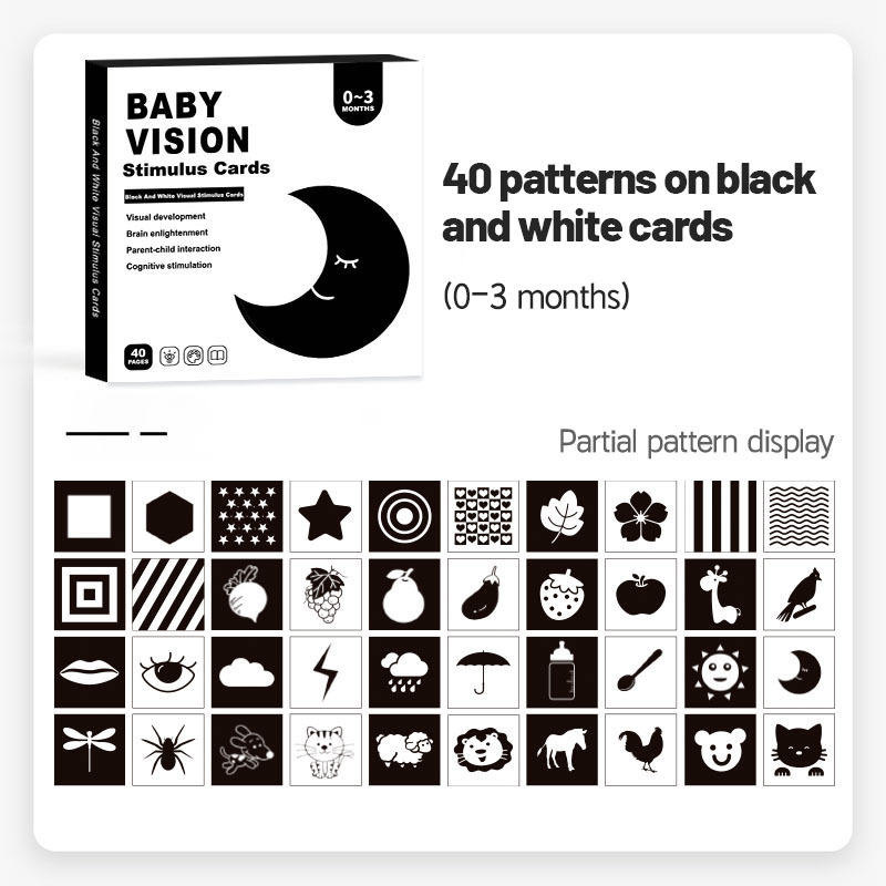 Cartes de stimulation visuelle pour bébé