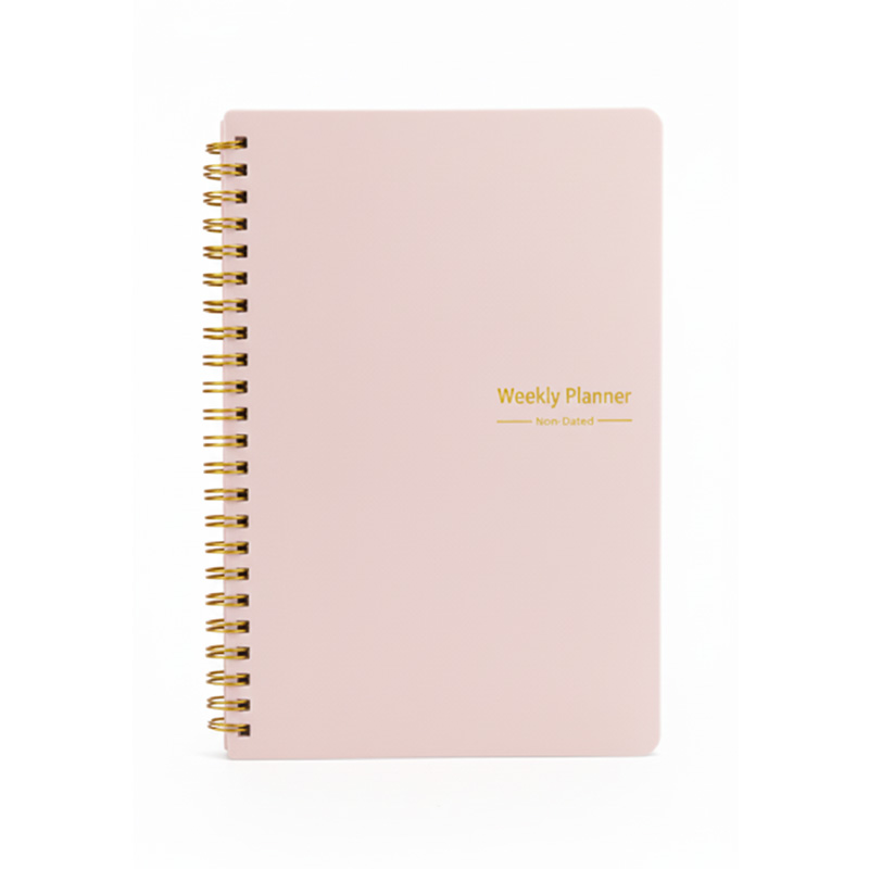 Weekly Planner Notebook with Spiral Binding and Custom Cover Design