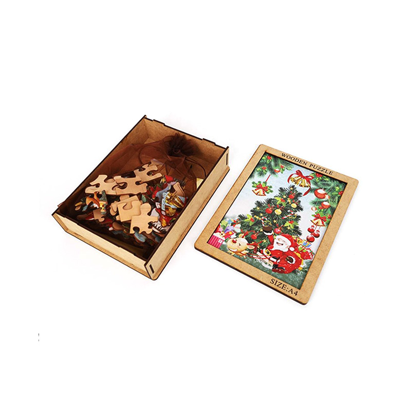 Puzzle irrégulier en bois de Noël