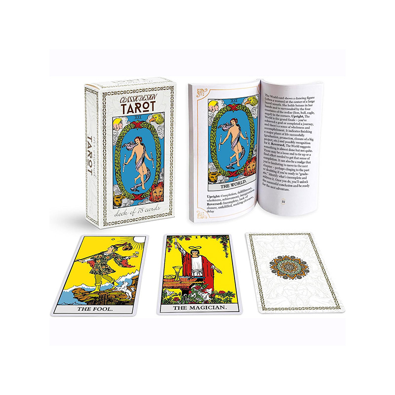 Jeu de cartes de tarot de reproduction vintage