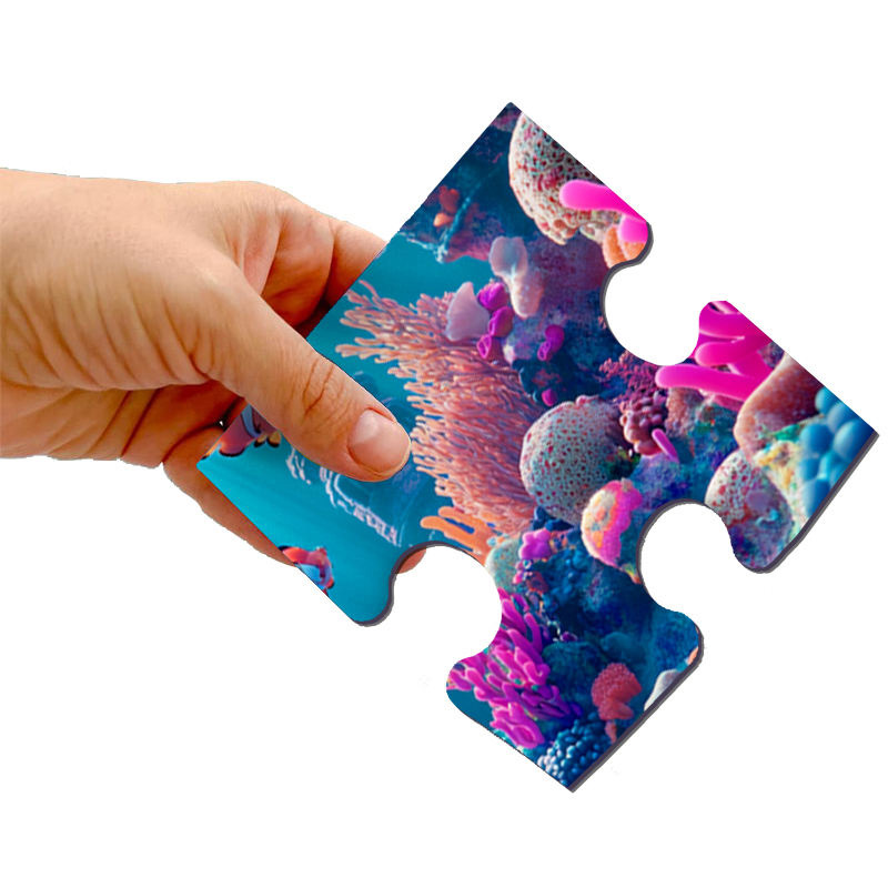 Puzzle irrégulier au sol géant