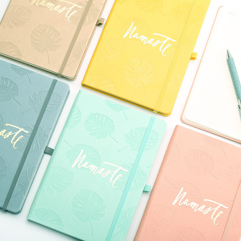 A5 PU Leather Notebook with Elastic Strap and Pen Holder