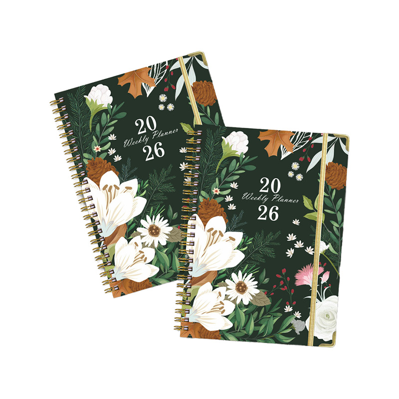 2026 A5 English Planner Notebook with Monthly and Weekly Planning Pages