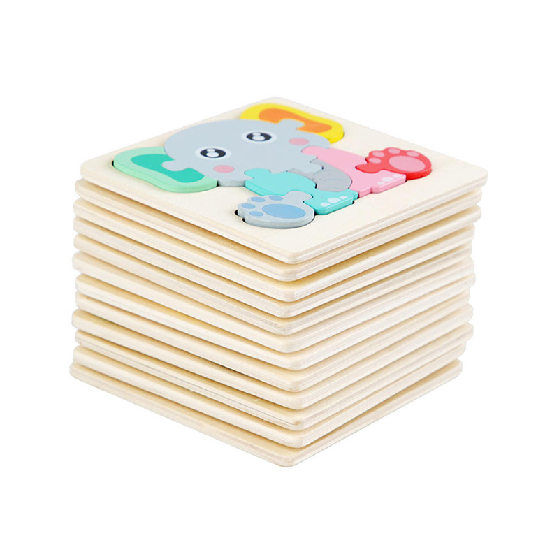 Puzzle 3D en bois pour l'apprentissage précoce
