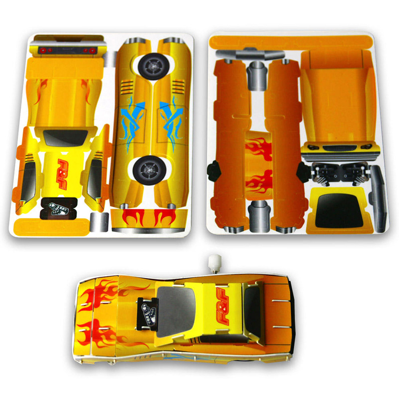 Modèle de puzzle 3D en plastique de voiture de course