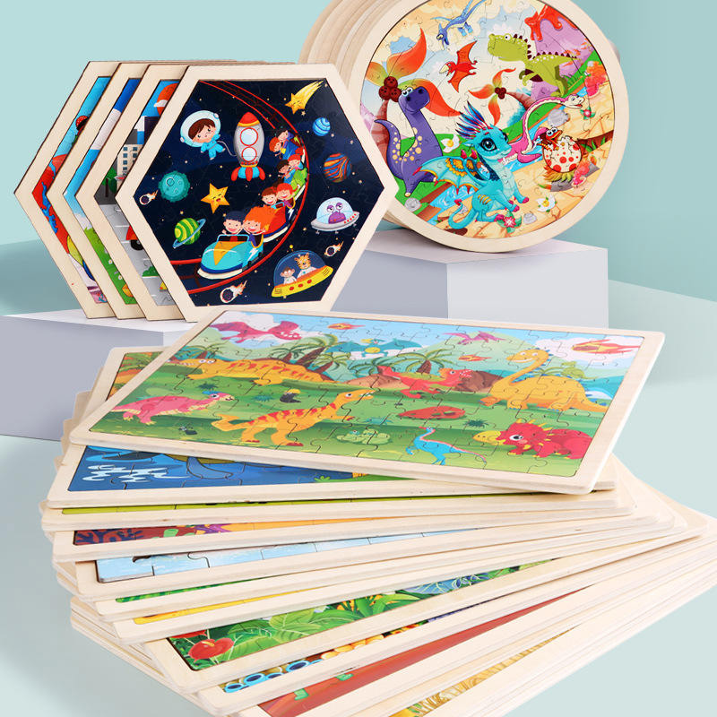 Modèle de puzzle 3D en bois jurassique