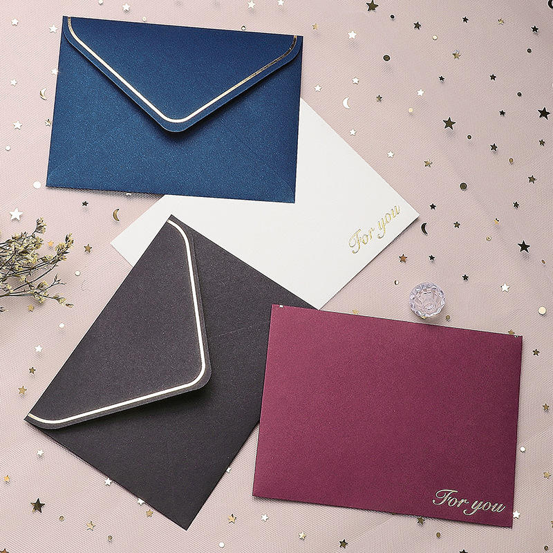 Elegant Metallic Line Envelope Set for Invitation Cards and Greetings