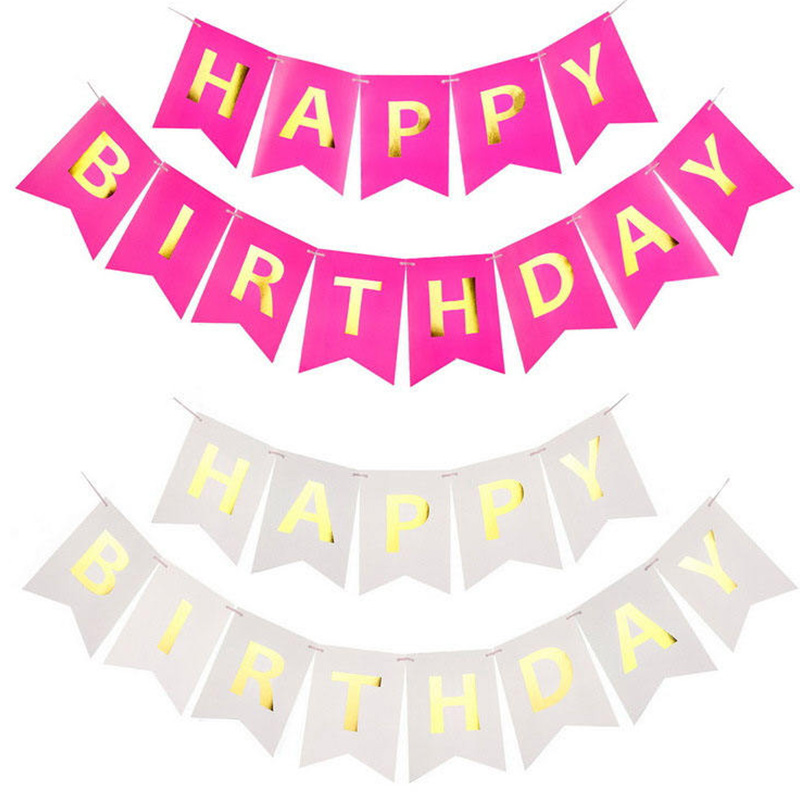 HAPPY BIRTHDAY Letter Banner Set