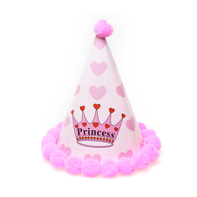 Pom Pom Birthday Party Hats Set
