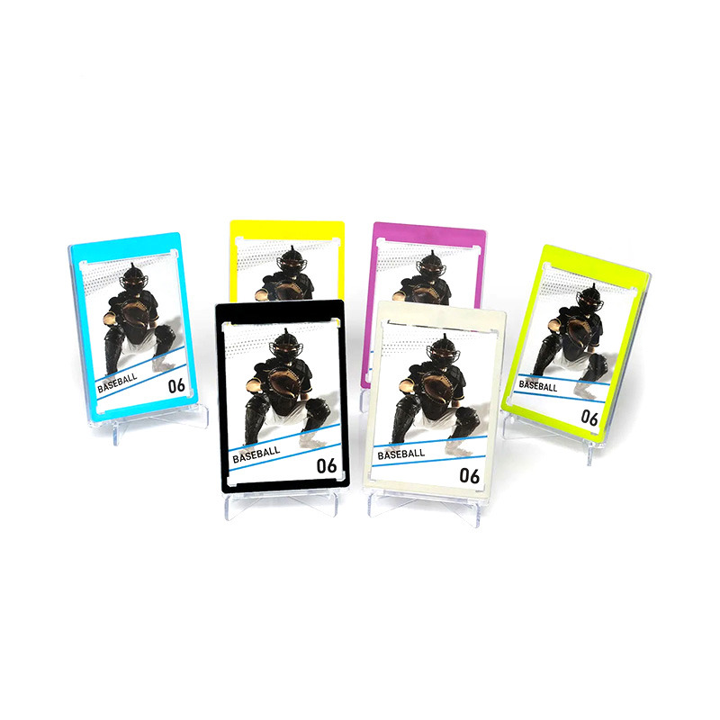 Porte-cartes magnétique en acrylique avec protection UV et support de présentoir