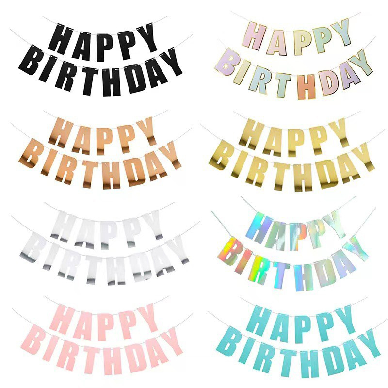 Pre-Assembled HAPPY BIRTHDAY Letter Banner