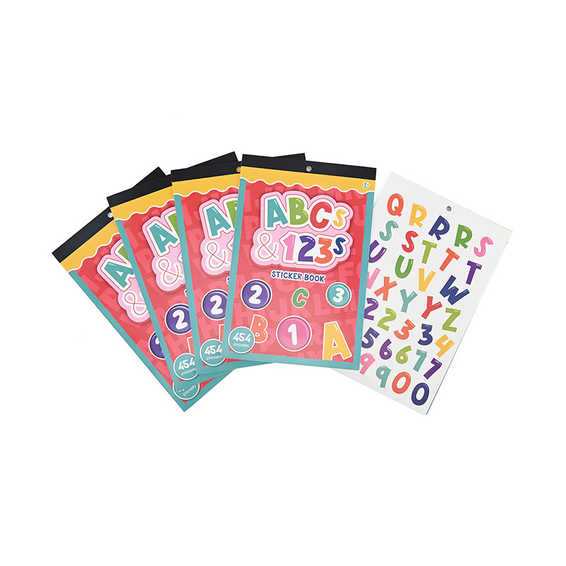 454PCS Colorful Alphabet Number Sticker Set for Kids DIY Learning