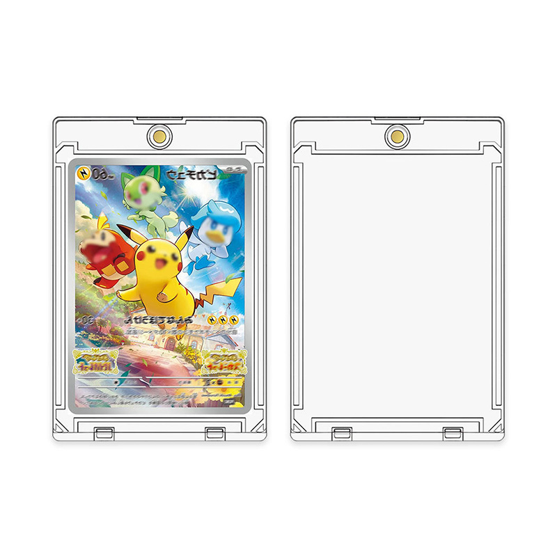 Étui transparent magnétique puissant pour porte-cartes avec trou de suspension