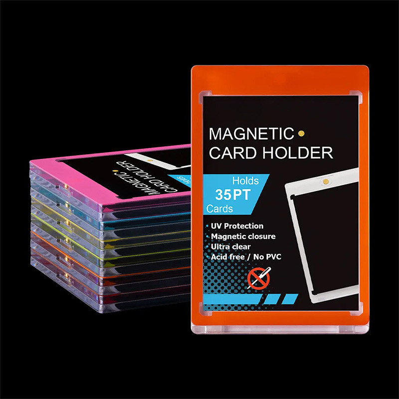 Porte-cartes magnétique en acrylique avec protection UV et support de présentoir