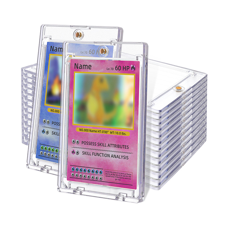 Porte-cartes magnétique résistant aux UV avec protection des bords givrés