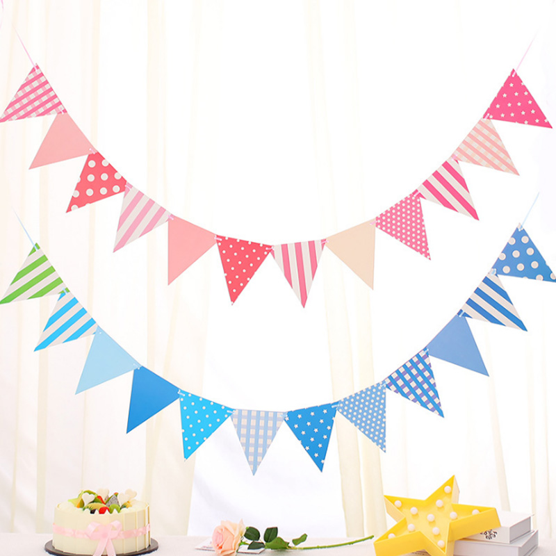 Triangle Party Flag Banner Set