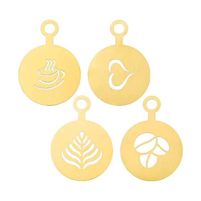 Stainless Steel Latte Art Coffee Stencil Set
