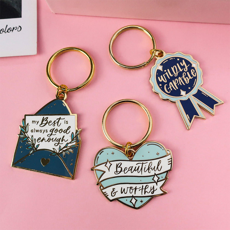 Porte-clés en métal promotionnel personnalisé avec 9 options d’artisanat