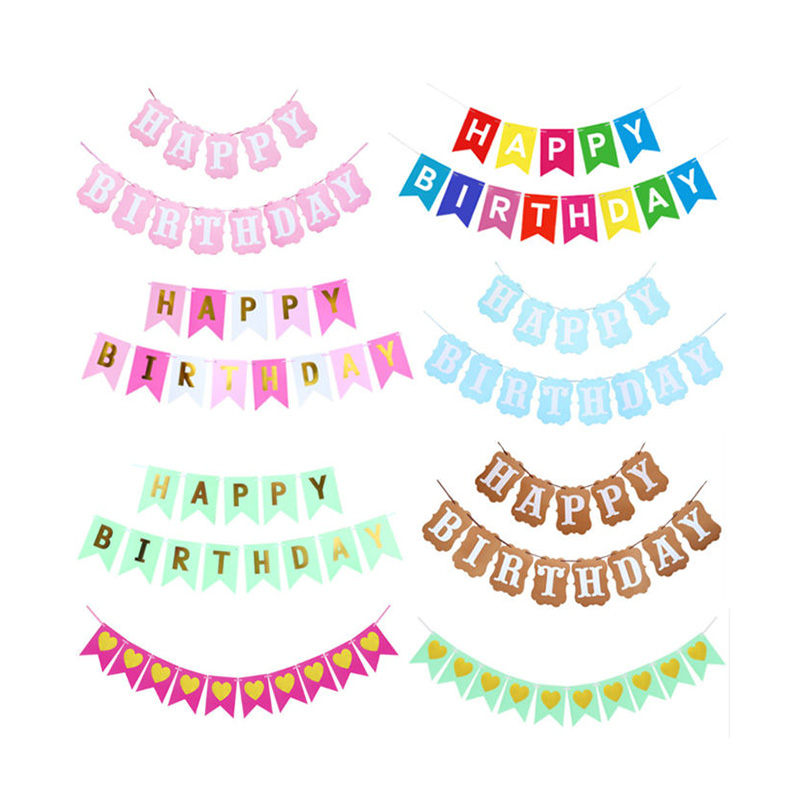 HAPPY BIRTHDAY Letter Banner Set